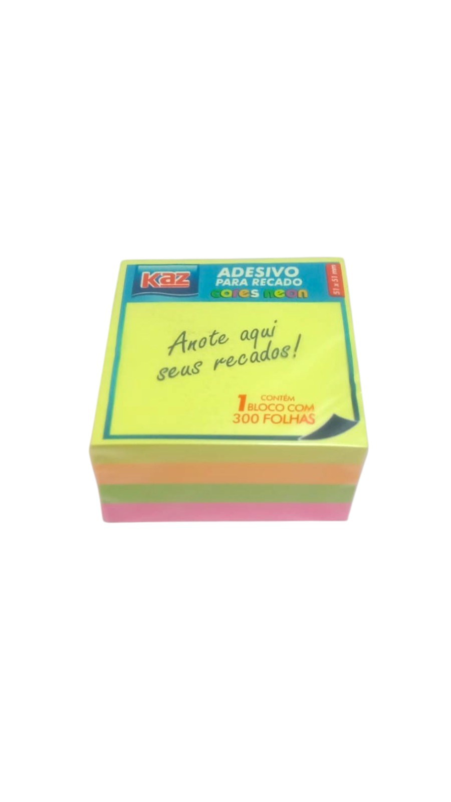 BLOCO ADESIVO 51X51 KAZ NEON